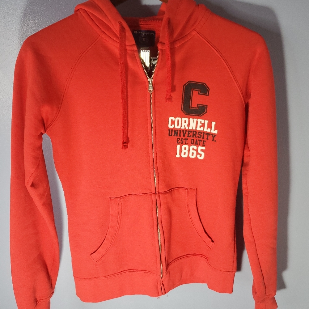 cornell university Zip Up Sweater Chamipon Tag women Size S